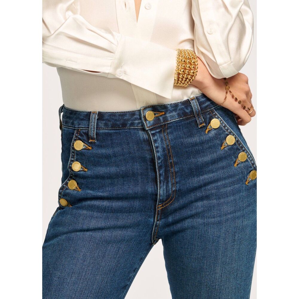 Ramy Brook Helena High Rise Skinny Jeans Medium Wash Blue Size 25